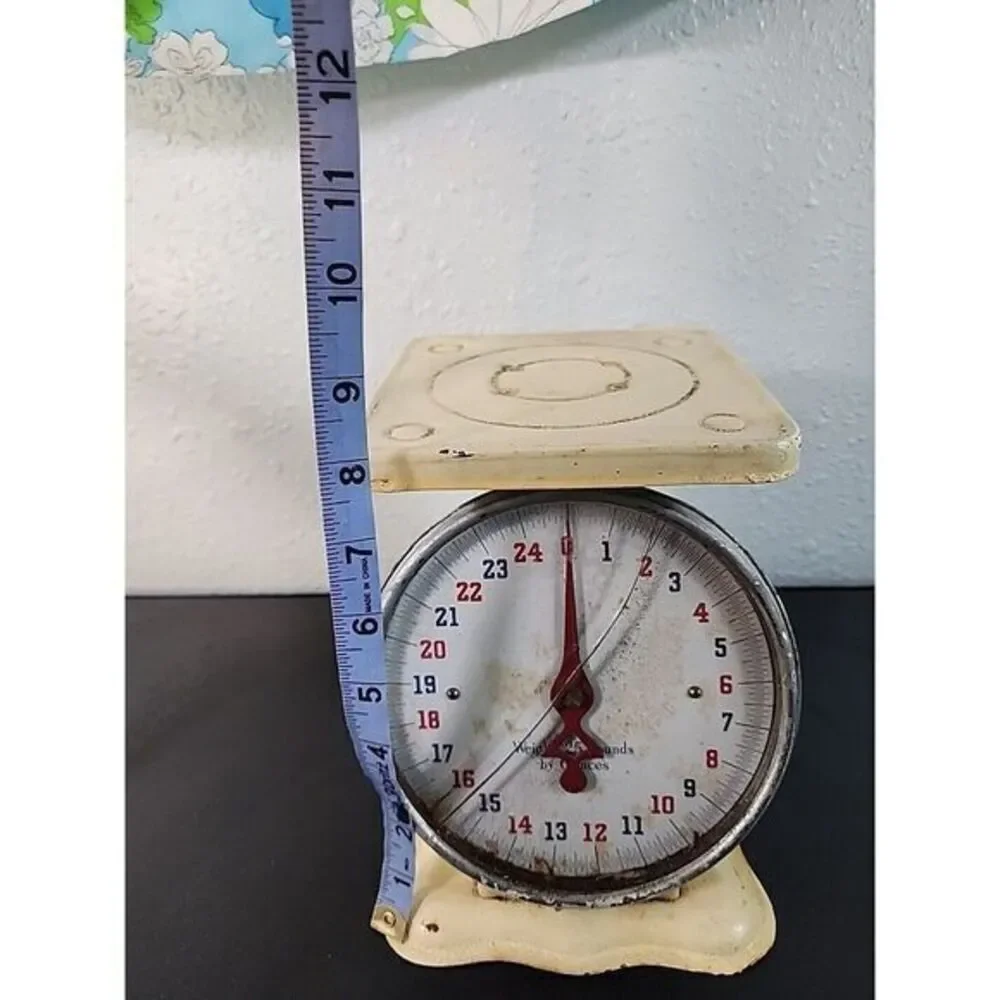ANTIQUE AMERICAN FAMILY SCALE 25 LB ALUMINUM 8